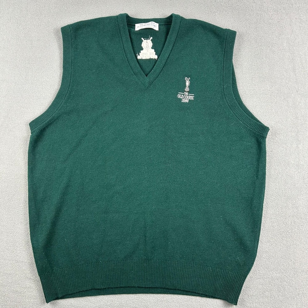 Vintage The Open 2000 St Andrews Sweater Vest Mens Medium Links the Old Course‎
